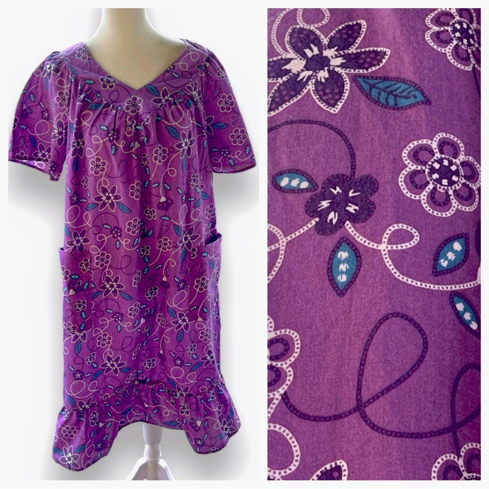 VTG House Gown With Pockets — Muu Muu Night Frock — by Anthony Richards | SP